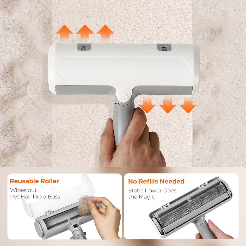 Reusable Pet Hair Remover Roller — Couch, Car & Bedding