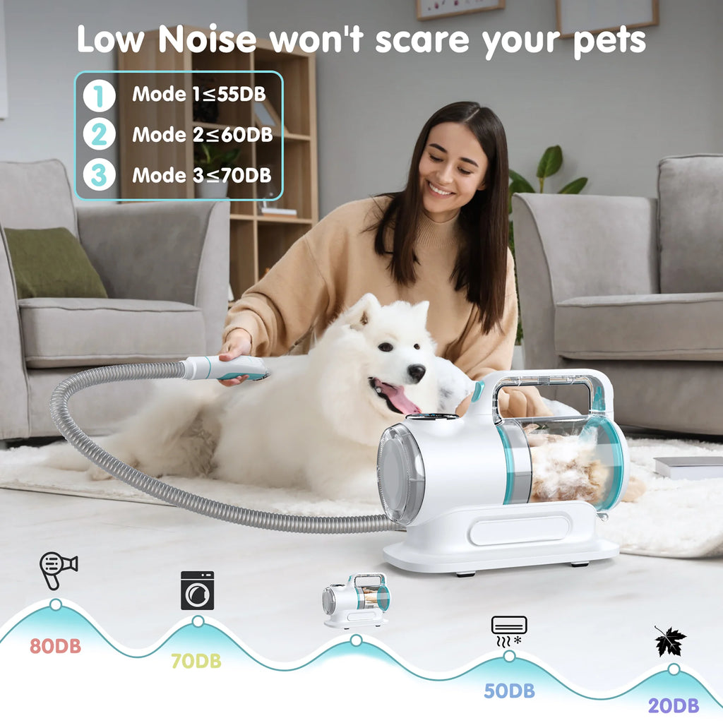 6-In-1 Dog Grooming Vacuum Kit — 11000PA, Low Noise