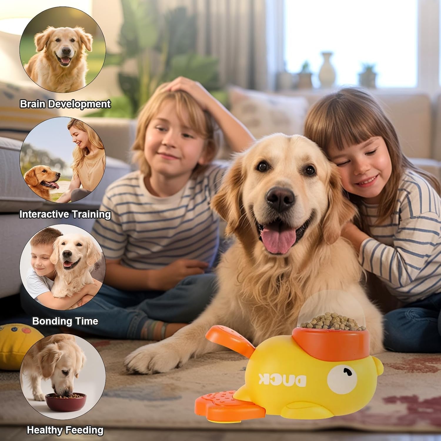 Interactive Treat Dispenser Toy — 2-In-1 Puzzle Slow Feeder