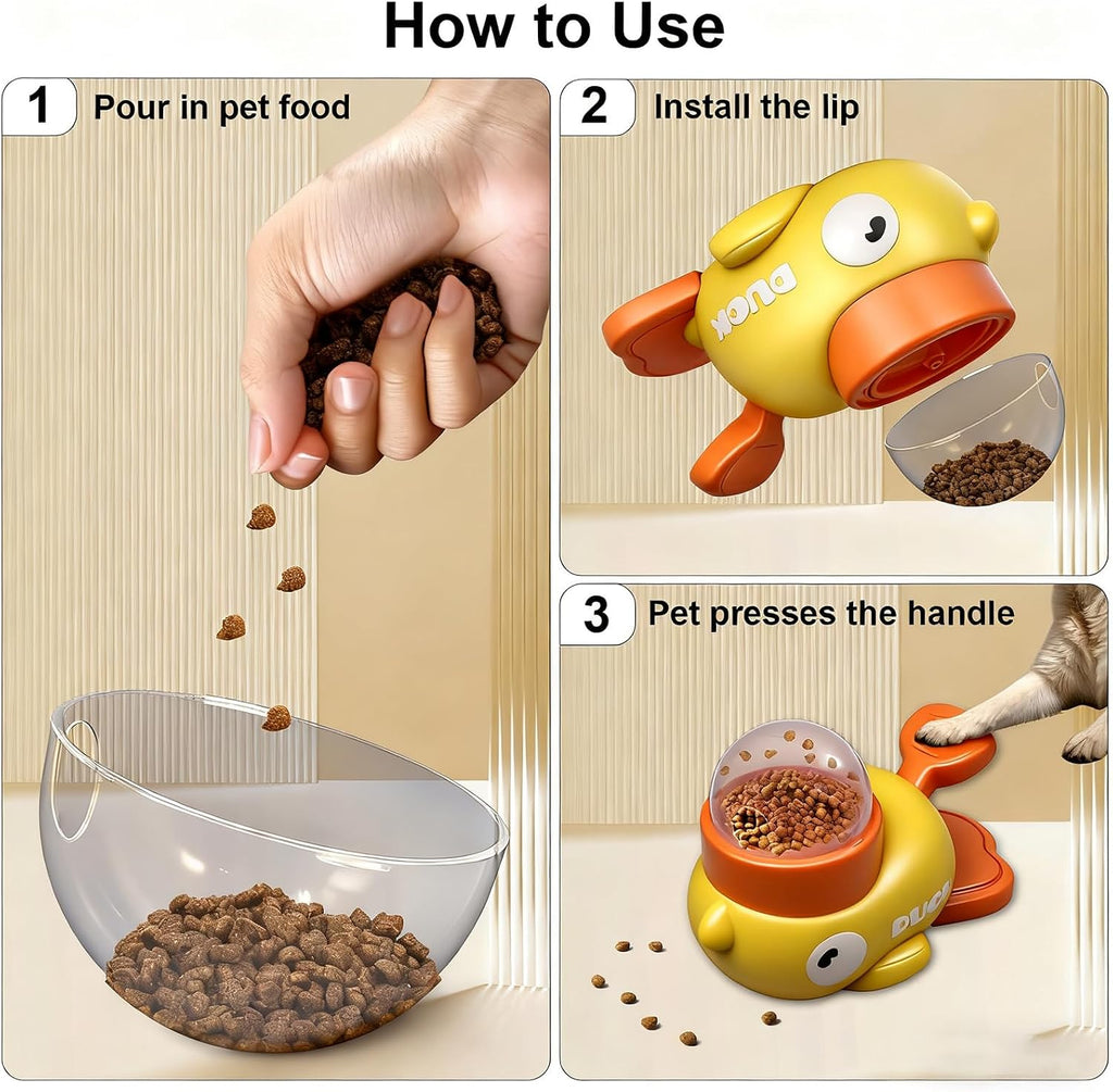 Interactive Treat Dispenser Toy — 2-In-1 Puzzle Slow Feeder